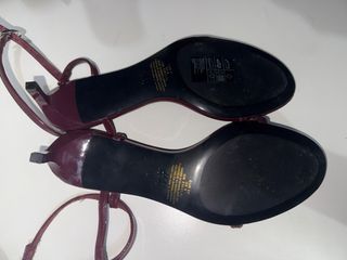 Sandalias H&M tacón burdeos