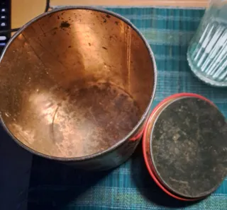 Scatola Latta Cilindrica Fiori