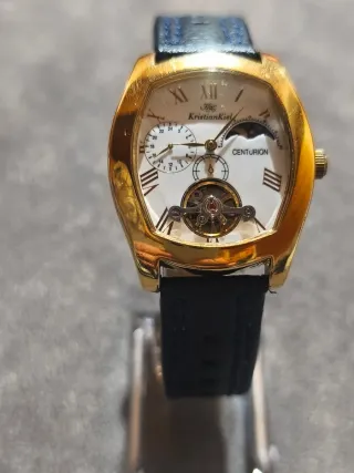 Reloj automático, chapado en oro 18k