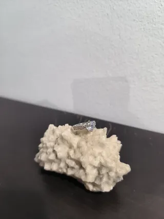 Anillo con baño plata con circonita