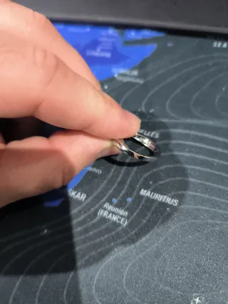 Anillo con baño plata con circonita