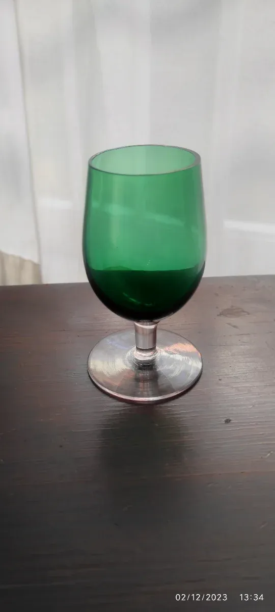 Copas de cóctel vidrio soplado tú y yo vintage