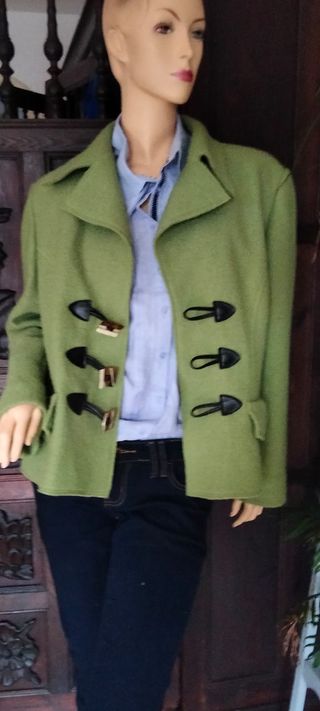 Chaqueta Roset Lana Verde Talla 48