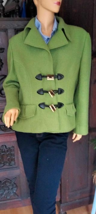 Chaqueta Roset Lana Verde Talla 48