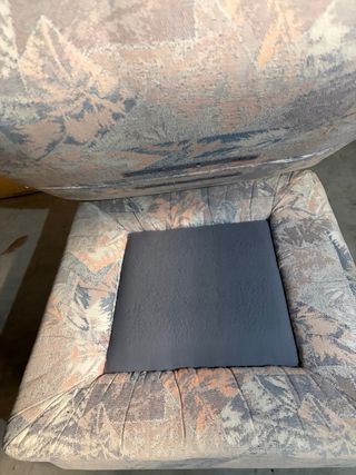 Puff de tela estampado