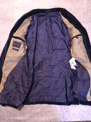 Blazer Zara Man Azul Marino Talla M Ref-66500