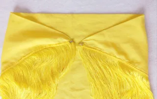 Manton Chal Amarillo Flecos Nuevo