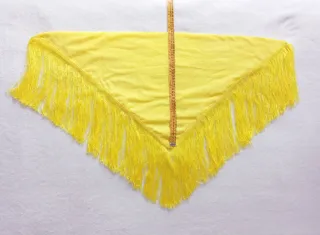Manton Chal Amarillo Flecos Nuevo