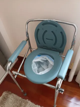 Silla WC Portátil Azul