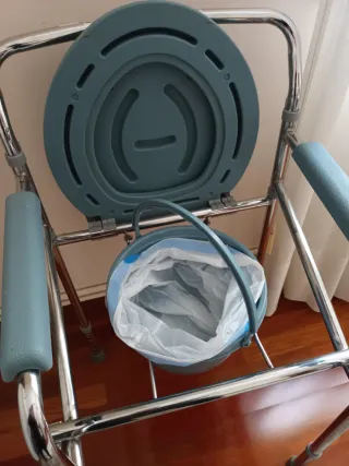 Silla WC Portátil Azul