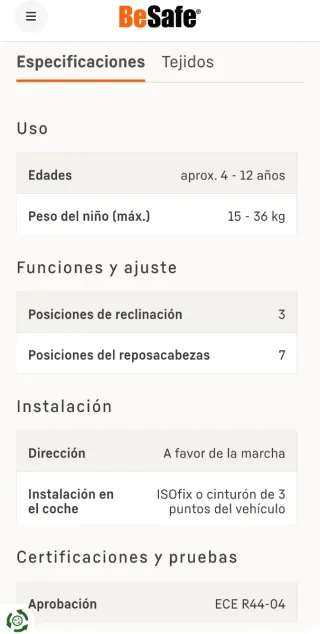 Silla coche BeSafe iZi Up Fix