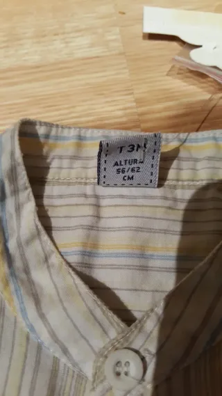 Conjunto bebé camisa rayas y pantalón