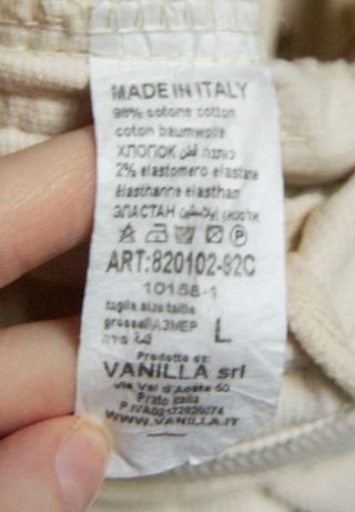 Pantaloni velluto bianco bottoni gioiello tg L