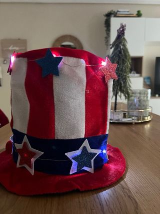 Sombrero Tío Sam con Luces