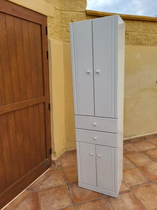 Armario de baño blanco 1,95 x 50 x 37 fondo.