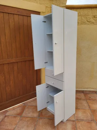 Armario de baño blanco 1,95 x 50 x 37 fondo.