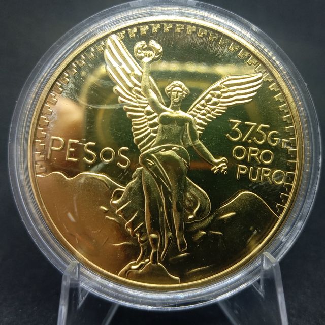 ANTIGUA MONEDA FAMOSA DE COLECCIÓN BAÑADA EN ORO