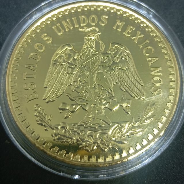 ANTIGUA MONEDA FAMOSA DE COLECCIÓN BAÑADA EN ORO
