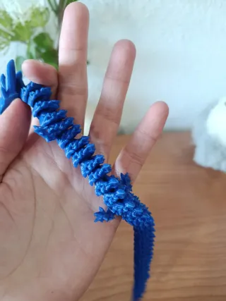 Dragón Articulado Azul Juguete