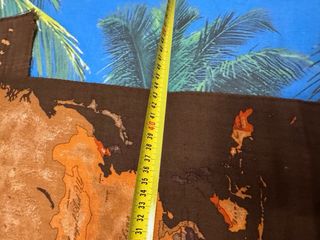 Sciarpa Prima Classe Mappa Mondo Marrone Arancio