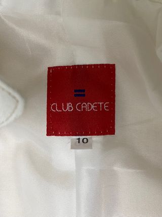 Traje Comunión Lino Blanco Talla 10