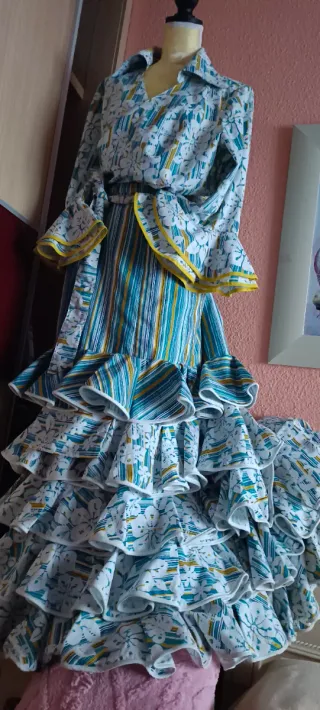 Vestido Flamenca 2 Piezas Talla 50/52