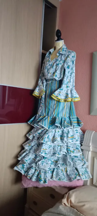 Vestido Flamenca 2 Piezas Talla 50/52