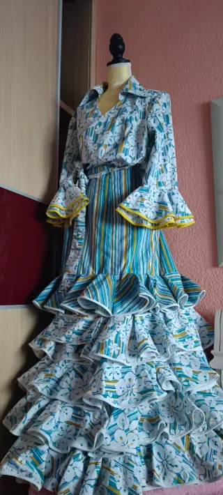 Vestido Flamenca 2 Piezas Talla 50/52
