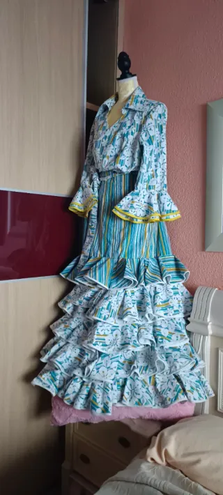 Vestido Flamenca 2 Piezas Talla 50/52