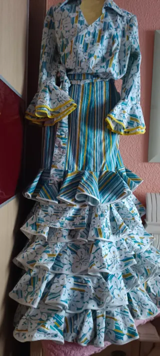 Vestido Flamenca 2 Piezas Talla 50/52