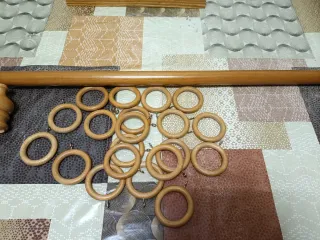 Riel de cortina de madera