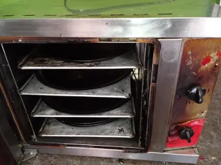Horno Eléctrico para Pizza Rojo medidas:58x53