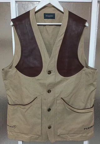 Chaleco de caza Purdey Beige/Marrón