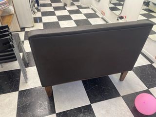 Sofá sillón marrón polipiel.