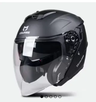 Casco Moto Jet COURSE Negro talla S