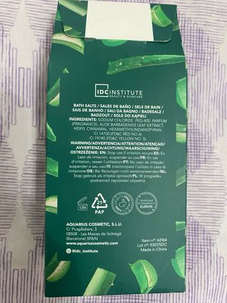 Sales de Baño Aloe Vera IDC INSTITUTE