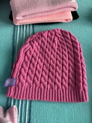 Set Sciarpa e Berretto Violetta Rosa