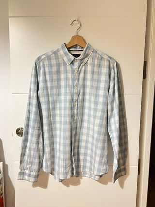 Camisa Springfield cuadros azul y blanco Talla M