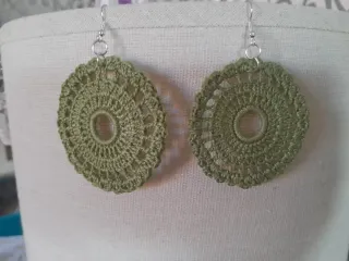 Pendientes crochet hechos a mano