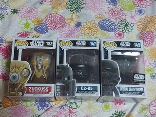 Lote 3 Funko Pop! Star Wars Zuckuss C2-B5 Trooper