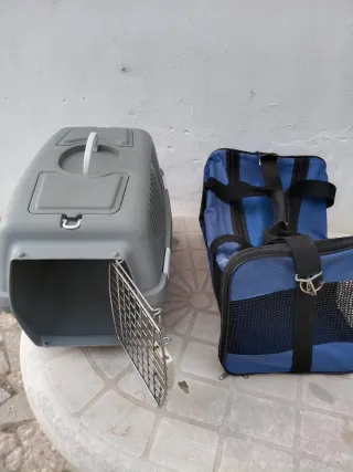 Transportín y bolsa para mascotas