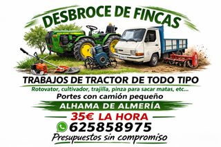 Servicios agrícolas: Desbroce y trabajos de tracto