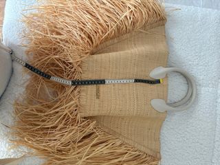 Cesta Jacquemus Rafia y asas de piel