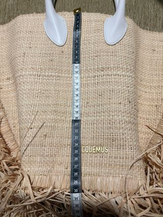 Cesta Jacquemus Rafia y asas de piel