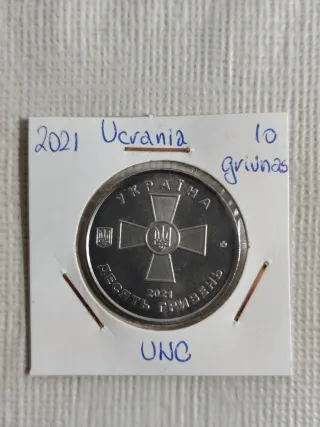Ucrania 2021 3 monedas conmemorativas 10 grivnas