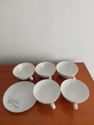Juego de 6 tazas de porcelana
