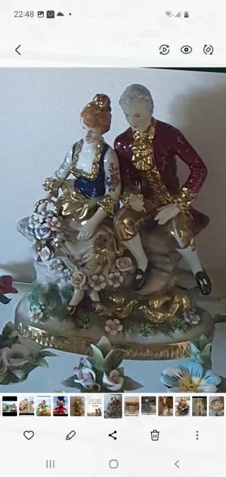 Coppia Capodimonte Dama e Cavaliere