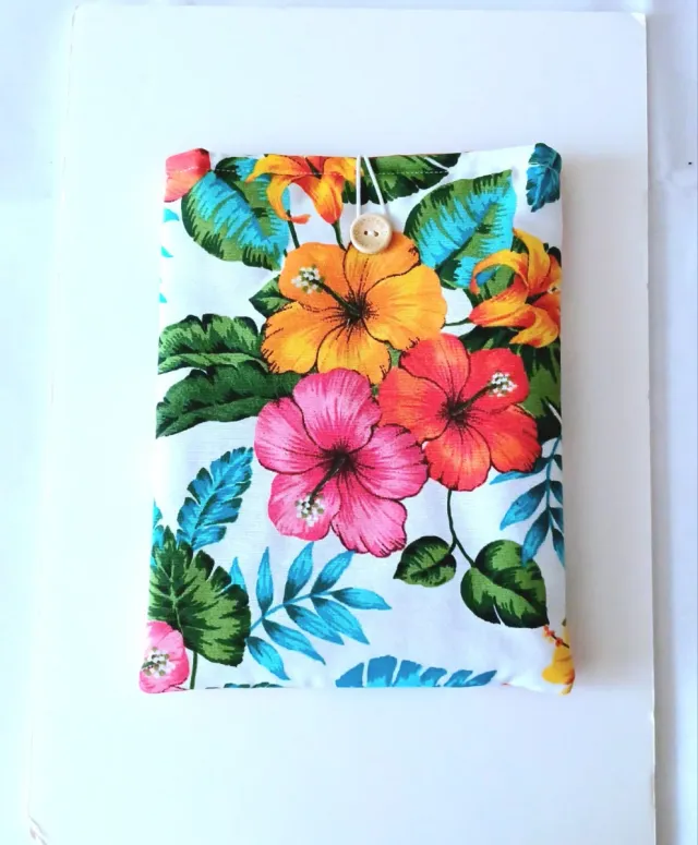 Funda protectora libros o tablet flores tropicales
