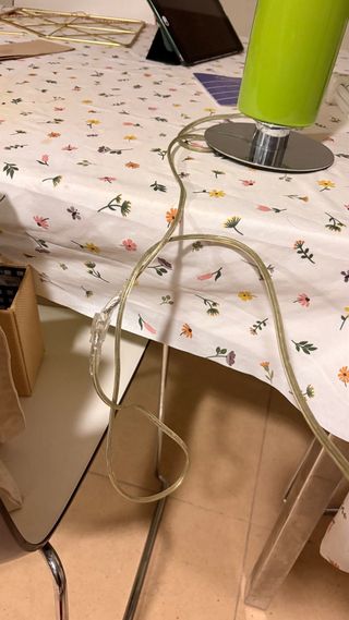 2 lámparas de mesita noche cilíndrica verde