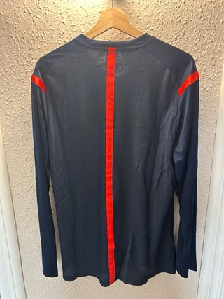 Camiseta Adidas Hombre Manga Larga Azul